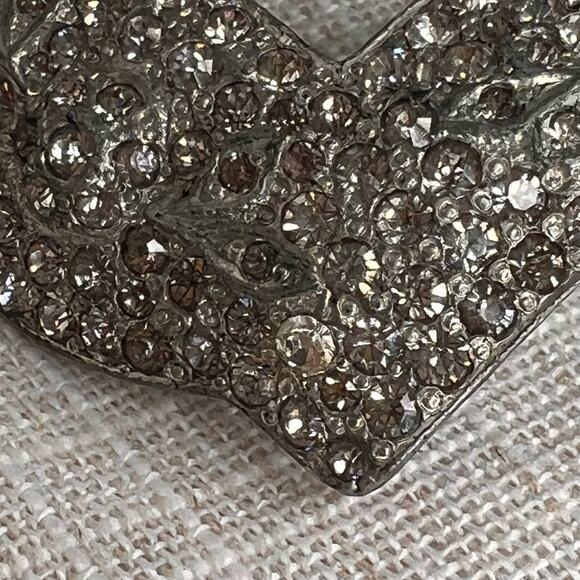 Vintage Art Deco Rhinestone Shoe Buckle 30s 40s Fishel Nessler Signed FNCO - Picture 9 of 9